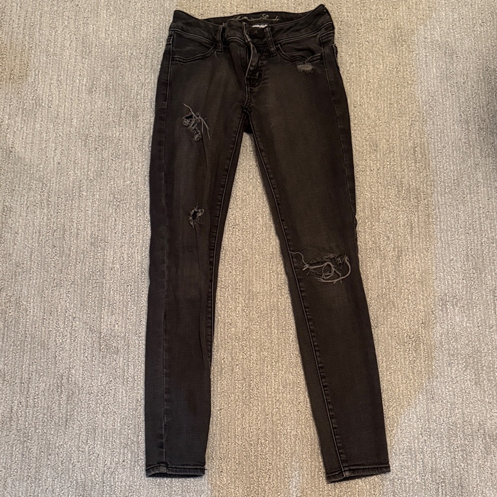Distressed Black Skinny Jeans